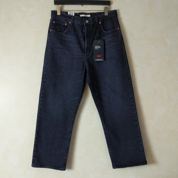 Levi's Ribcage Jeans Black Feeling Cagey - Picture 9 of 12